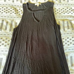 A Line Swing Sleeveless Dress Black Small